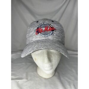 The Game Ole Miss University Mississippi Rebels Hat Stretchable Small/Med Gray